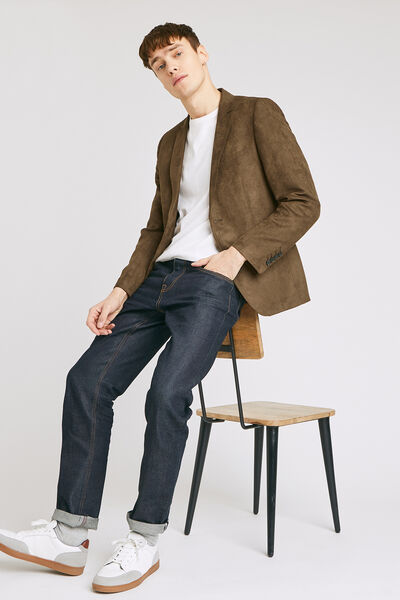 Veste de costume en suédine