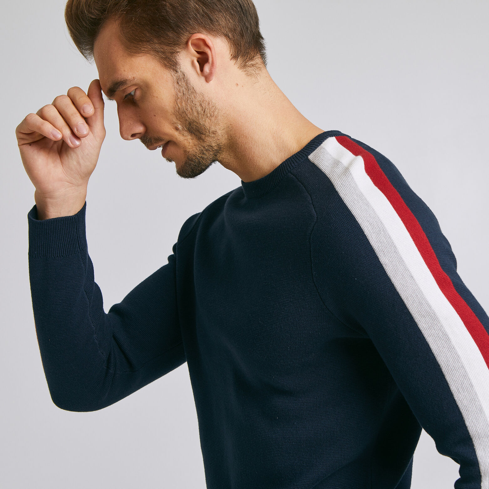 Pull milano avec bandes