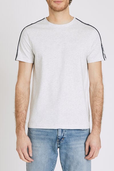 Tee shirt col rond bande végétale