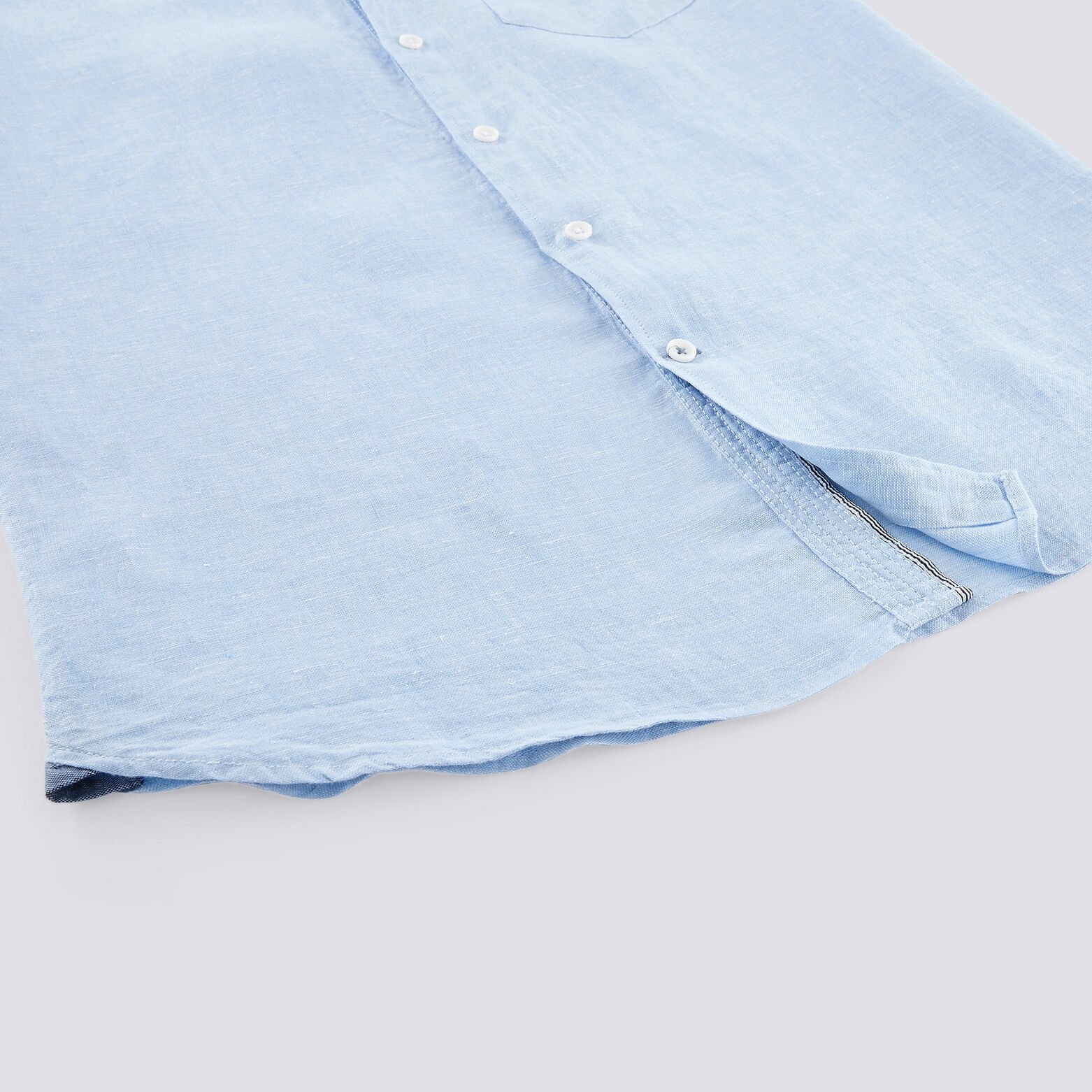 Chemise manches courtes regular lin