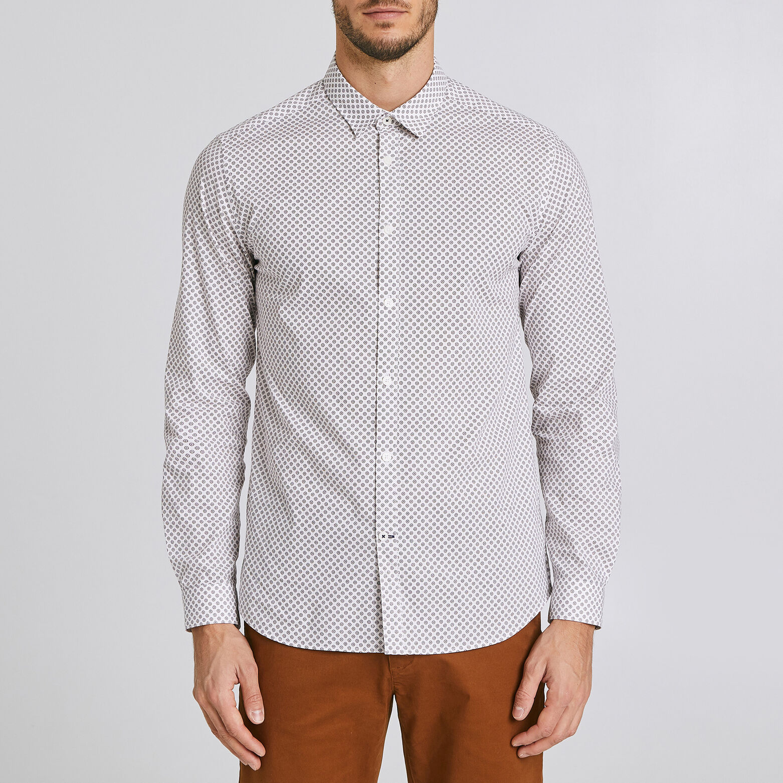 Chemise slim imprimée viseur