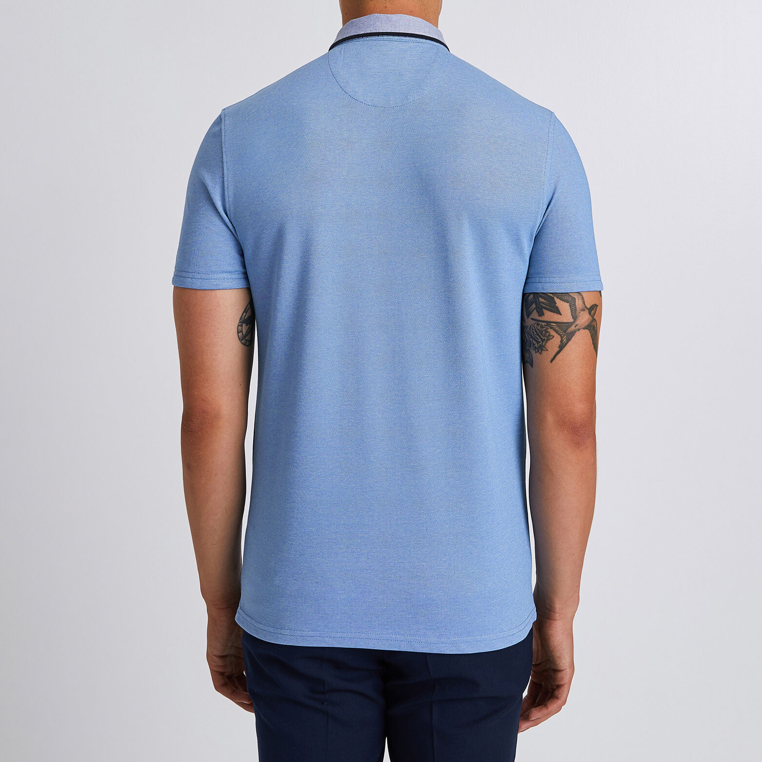 Polo manche courte col oxford
