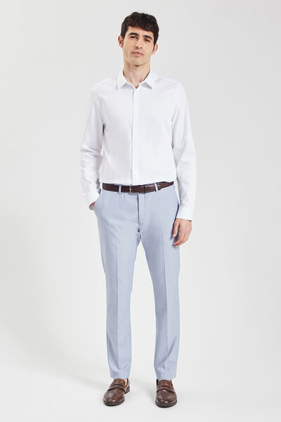 Chemise slim unie coton