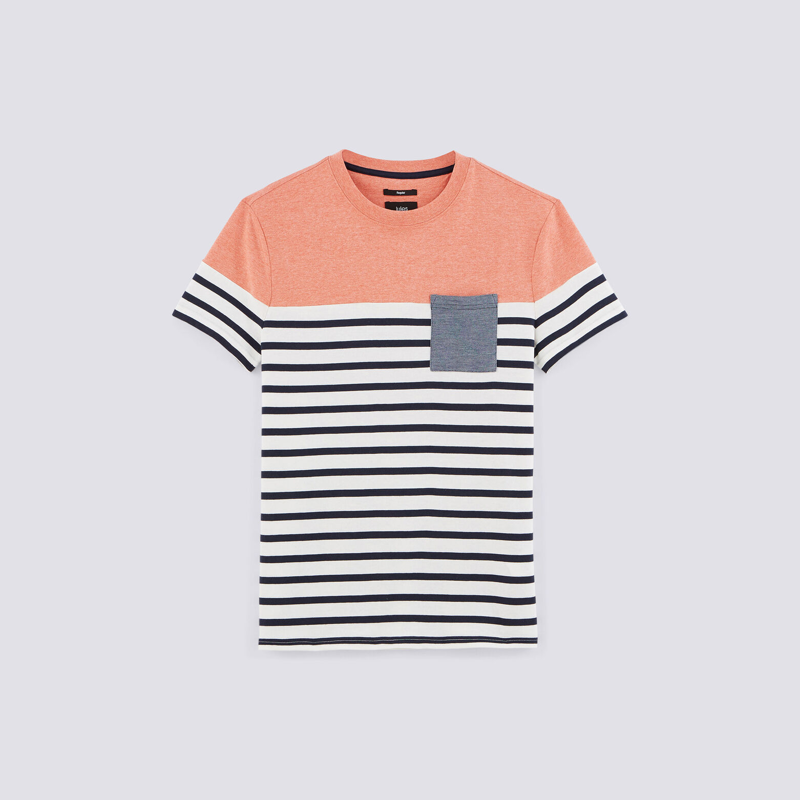 Tee shirt marinière colorblock