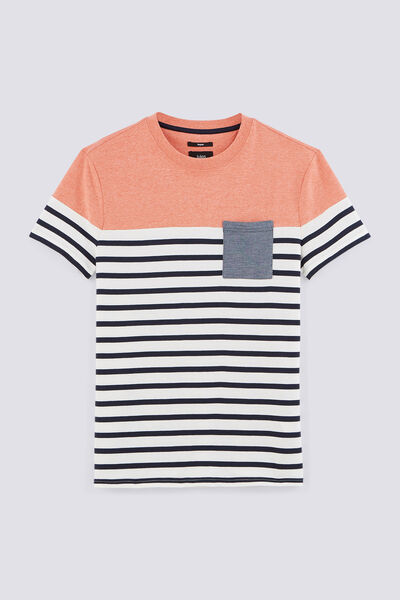 Tee shirt marinière colorblock