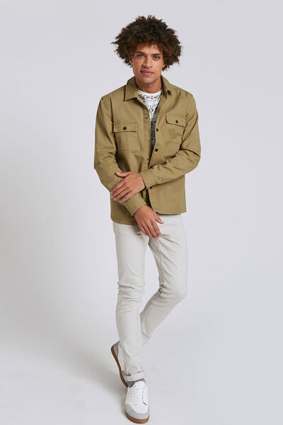 Surchemise regular twill unie