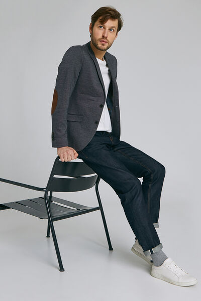 Veste slim maille coudières