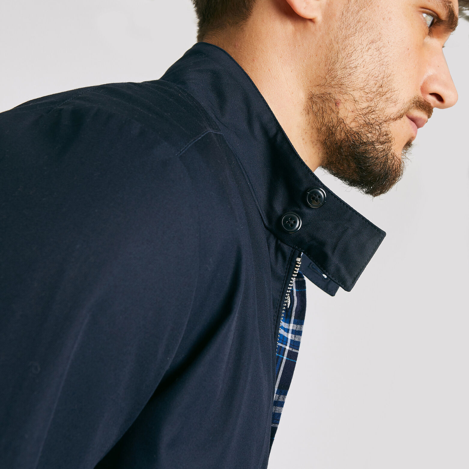 Blouson zippé léger col montant