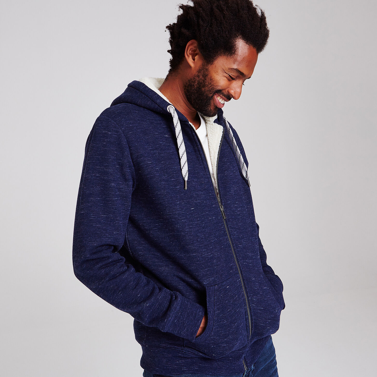 Gilet zippé doublé moumoute