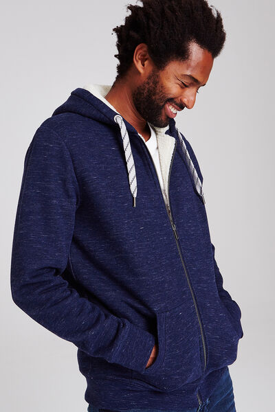 Gilet zippé doublé moumoute