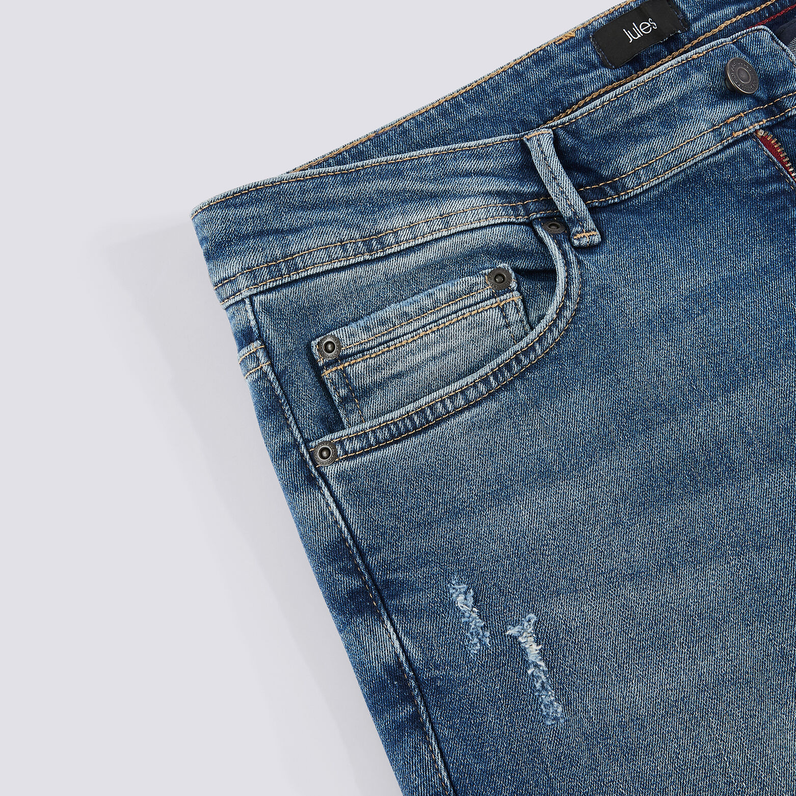 Jean slim Tom effet destroy