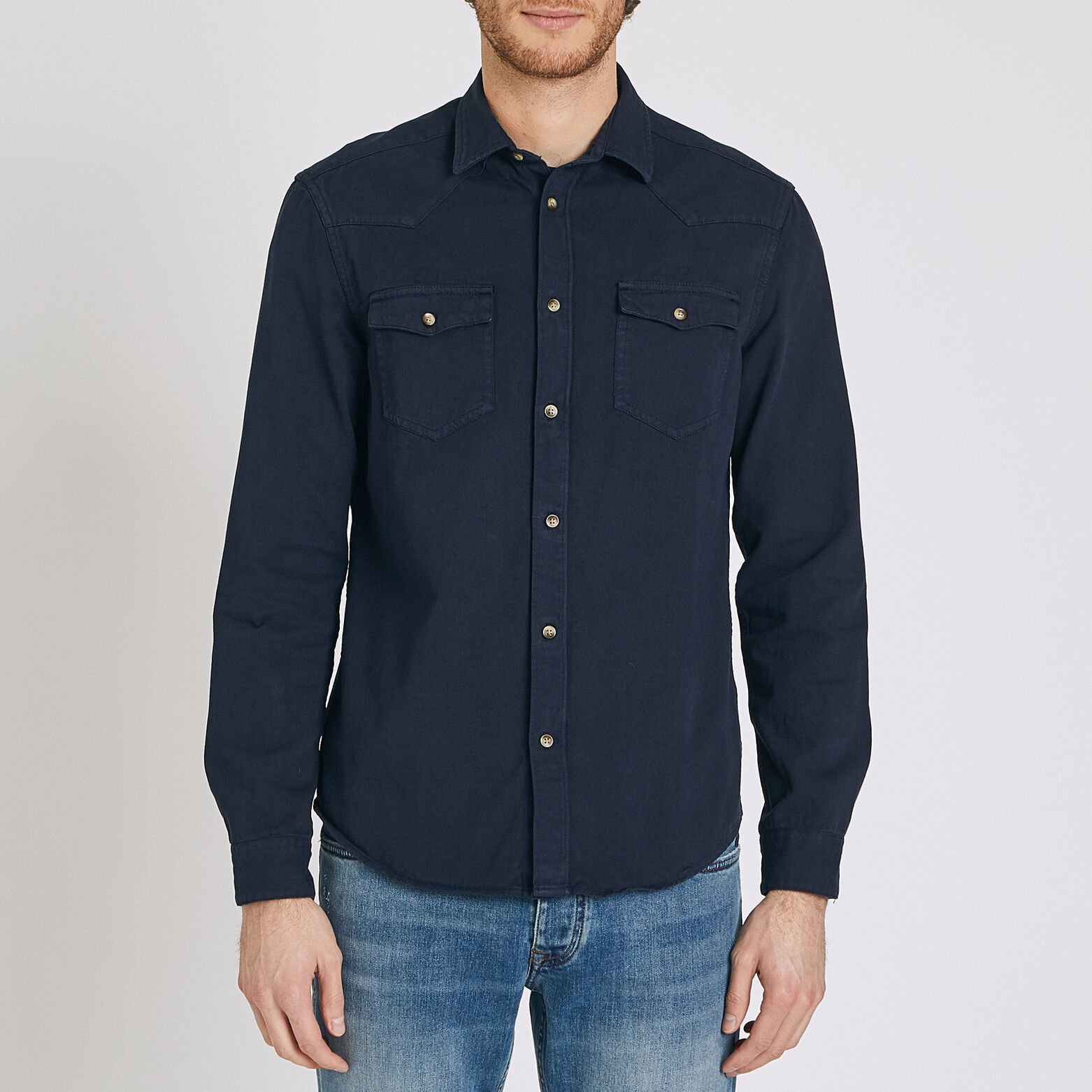 Chemise droite unie