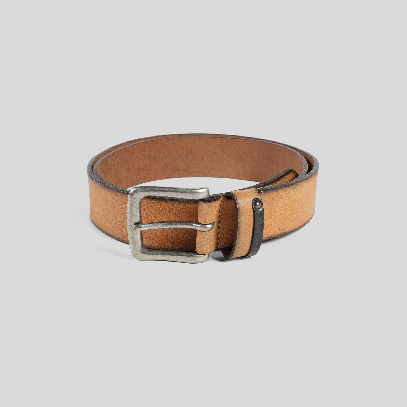 Ceinture homme en cuir pleine fleur