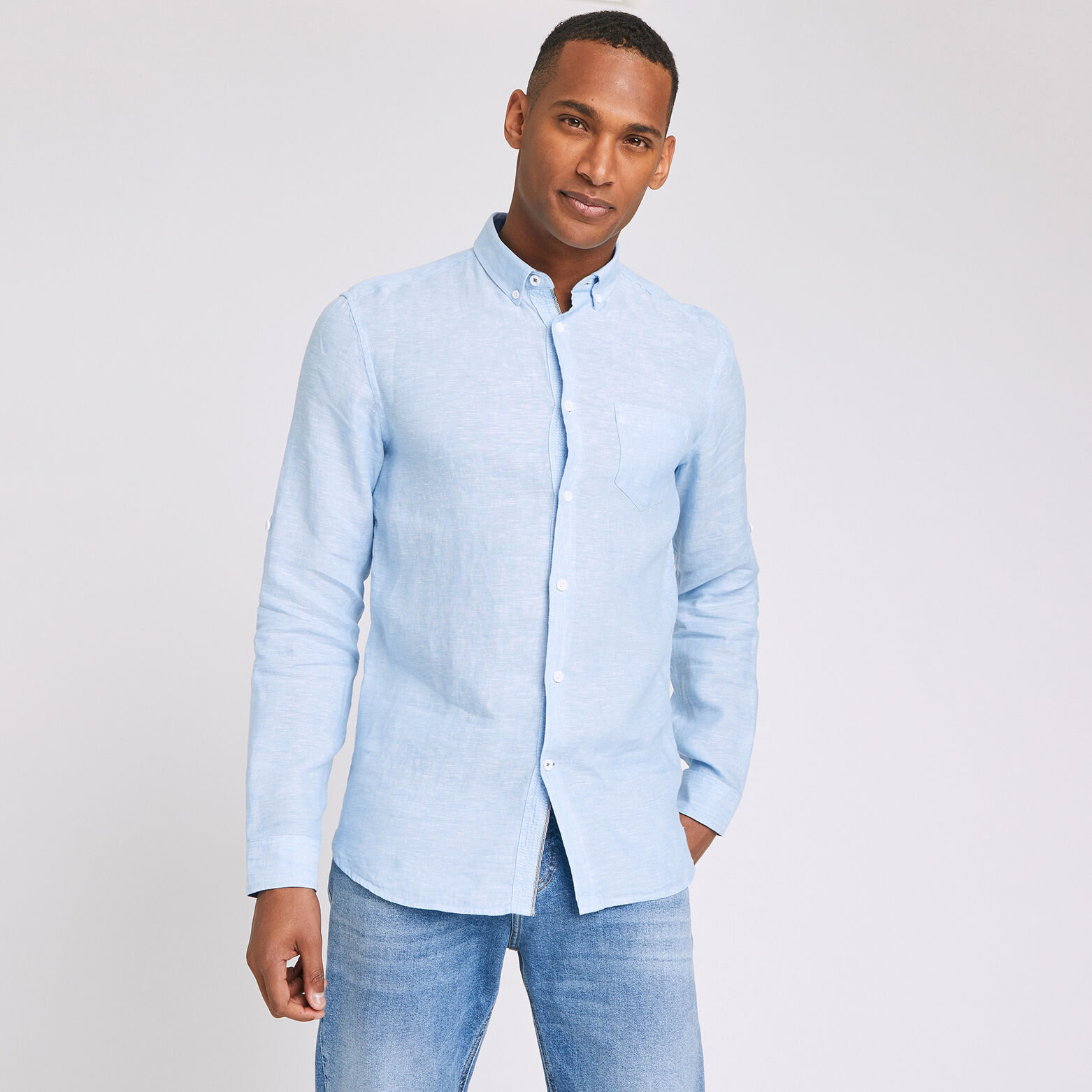 Chemise regular lin