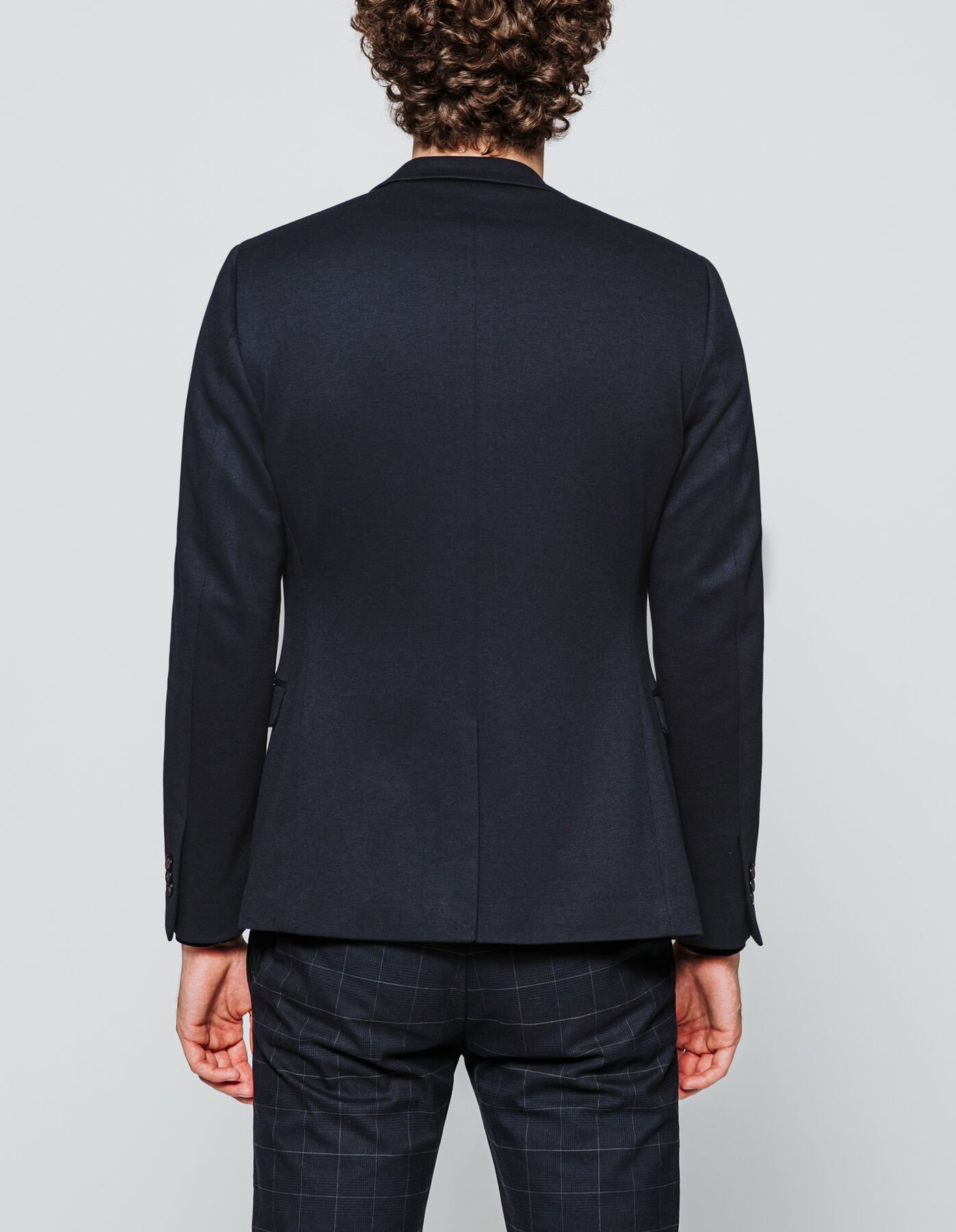 Veste blazer slim maille piquée