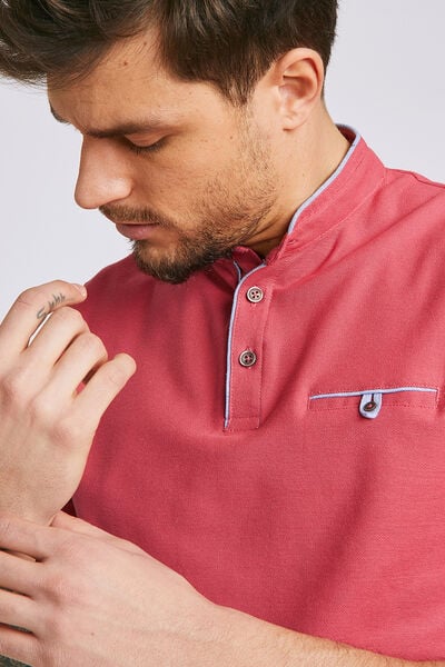 Polo manche courte col officier