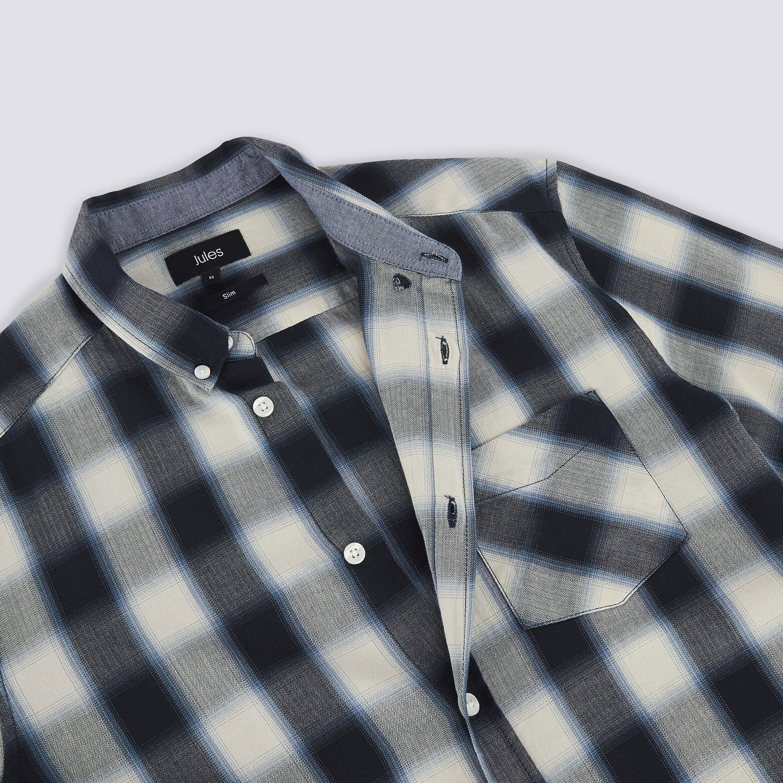 Chemise slim imprimée carreaux