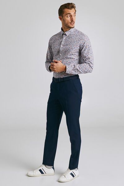 Chemise slim imprimée artifice de fleurs