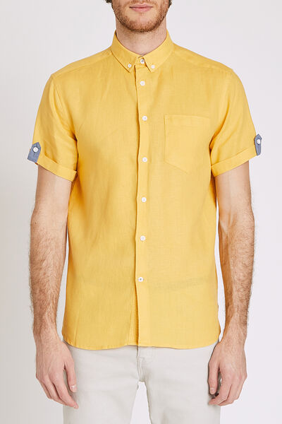 Chemise manches courtes regular lin