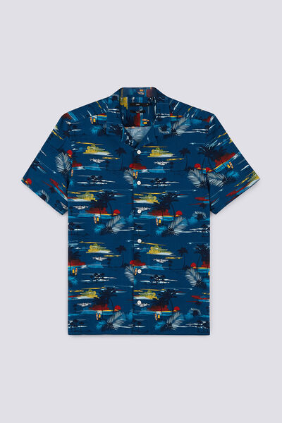 Chemise manches courtes imprimée regular
