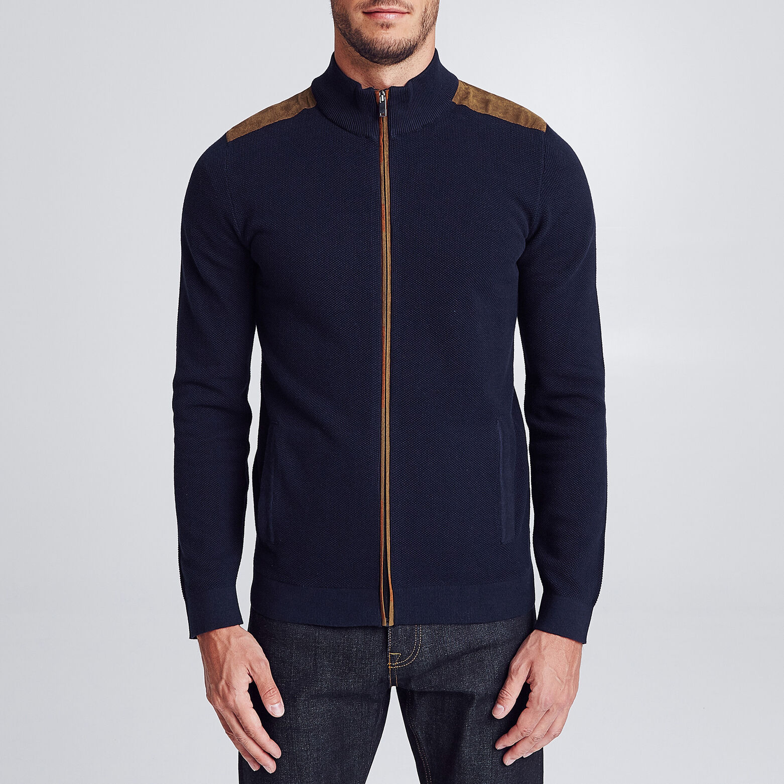 Gilet zippé col montant