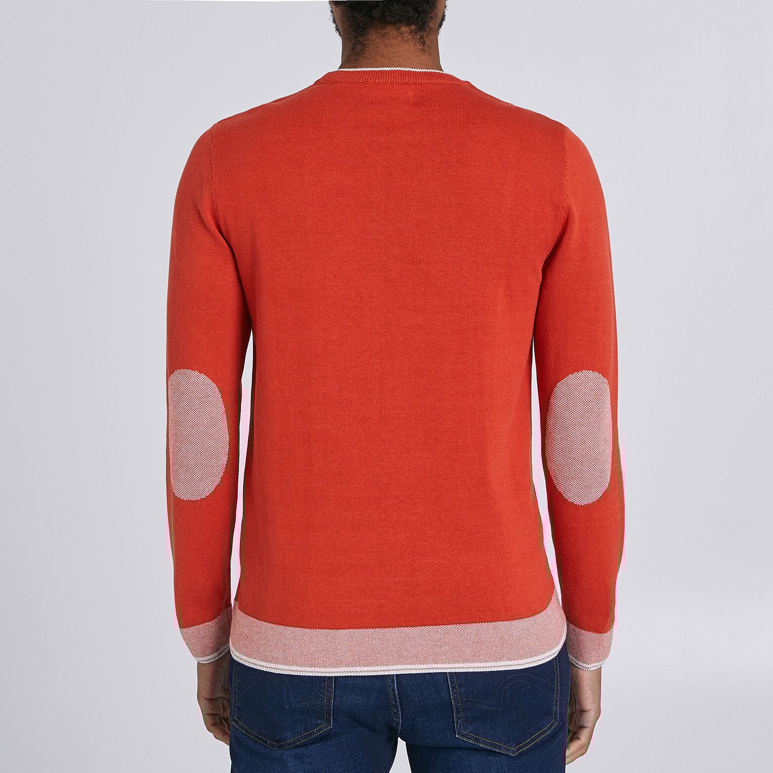 Pull col rond jeu de points
