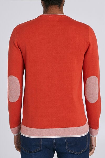 Pull col rond jeu de points