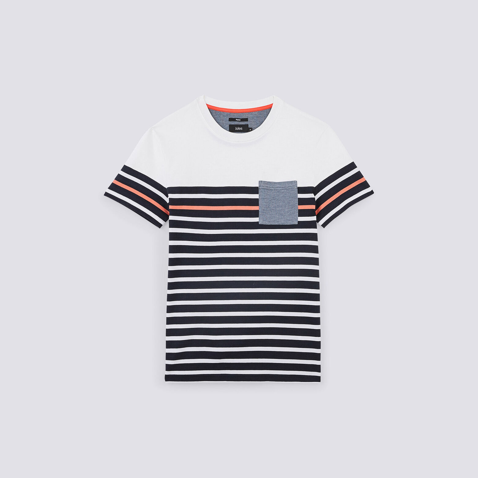 Tee shirt marinière colorblock