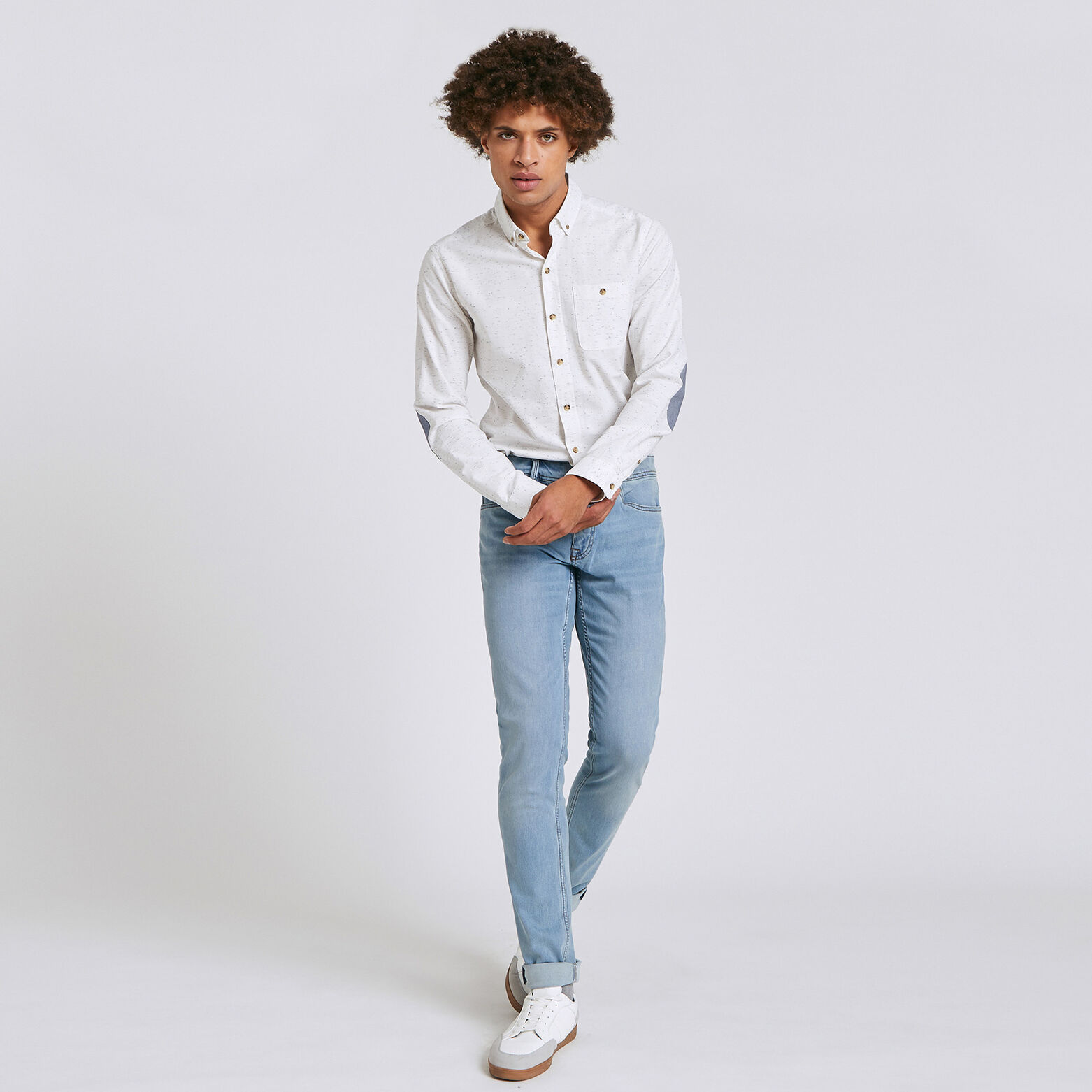 Jean slim Tom 4 longueurs délavé