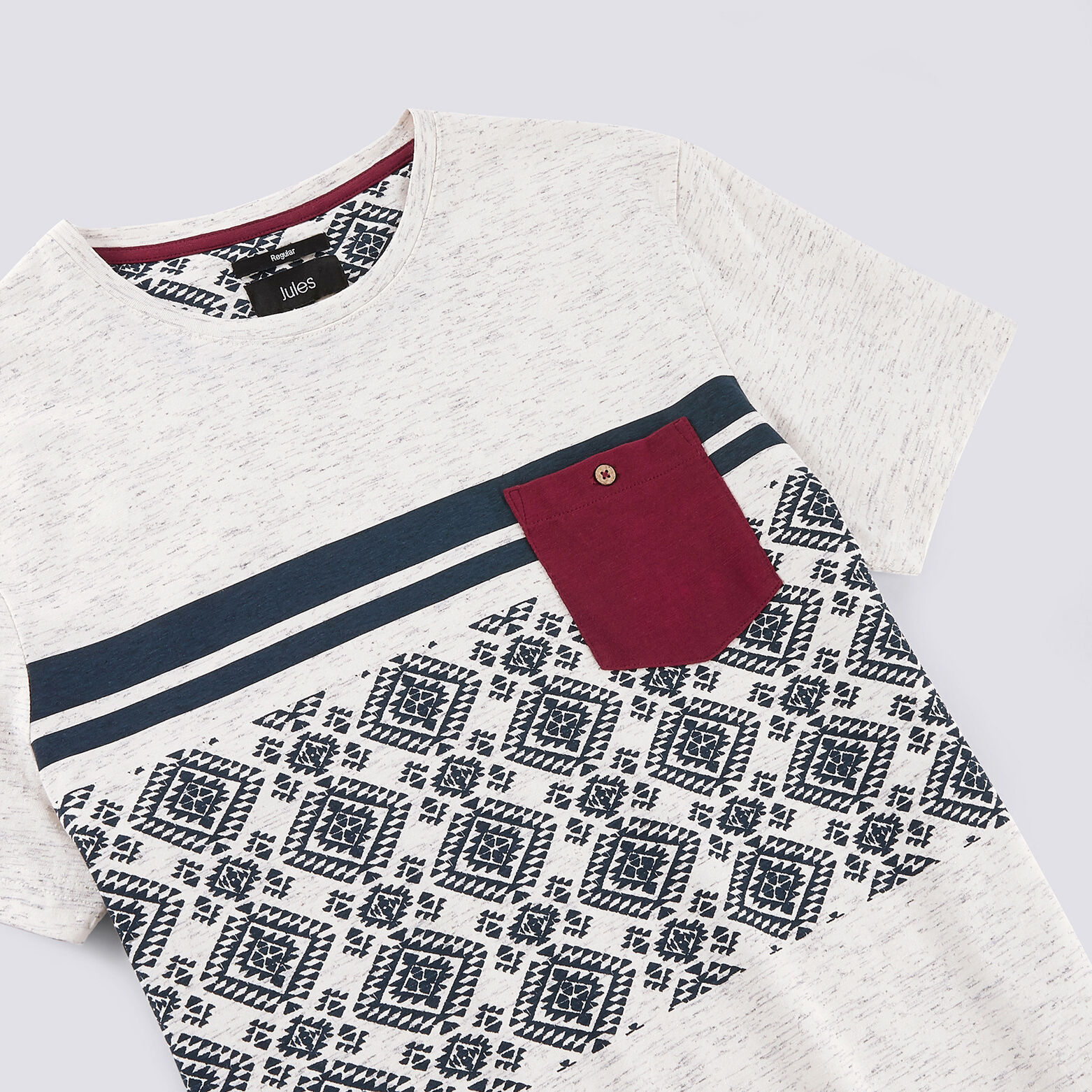 T-shirt colorblock imprimé aztèque