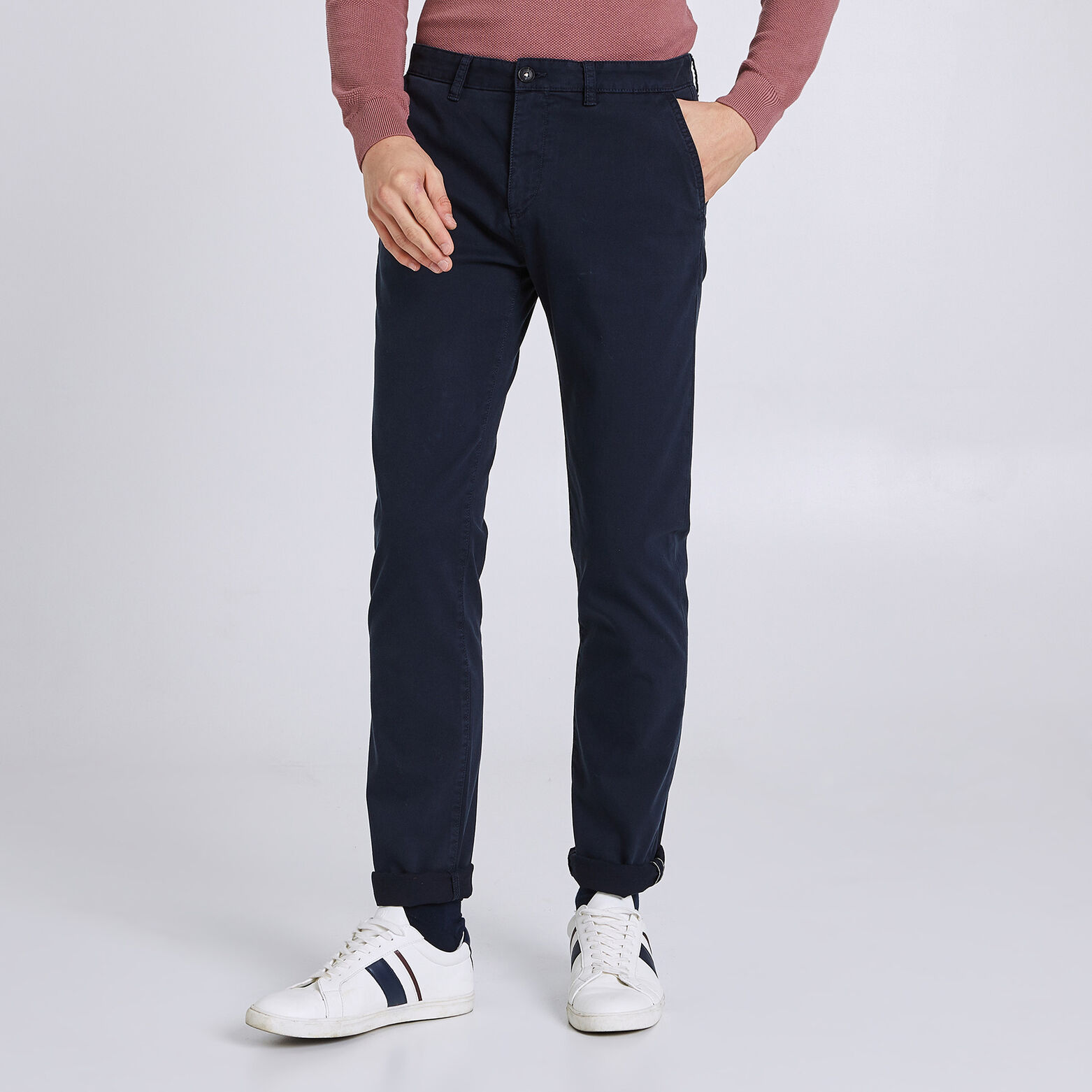 Pantalon chino droit canvas
