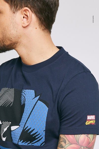 Tee shirt imprimé licence MARVEL BLACK PANTHER