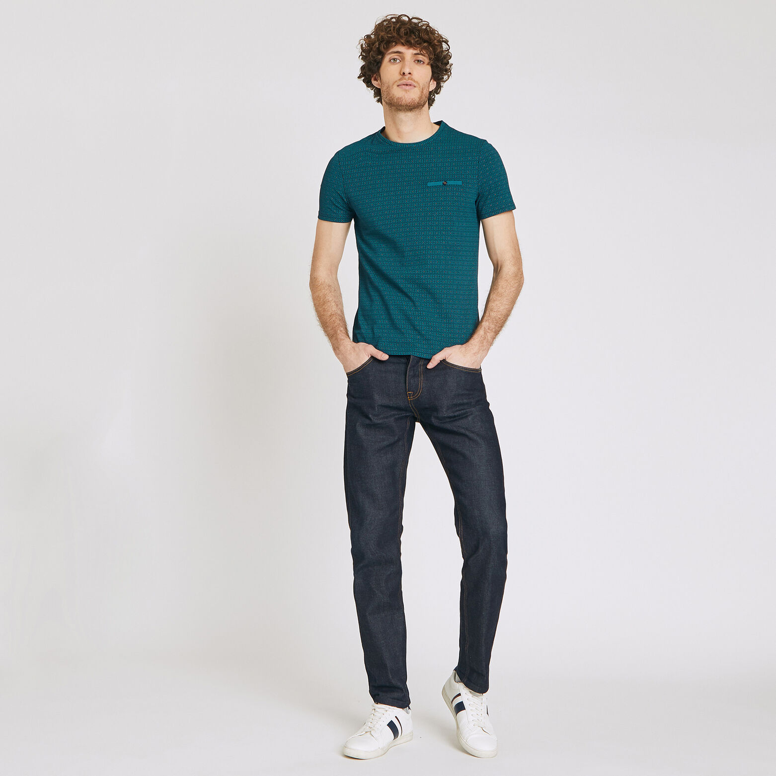Tee shirt col rond motif graphique