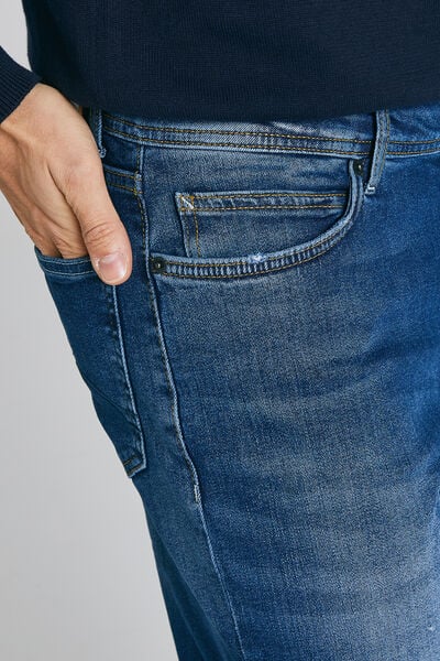 Jean confort bleu délavé blanchi