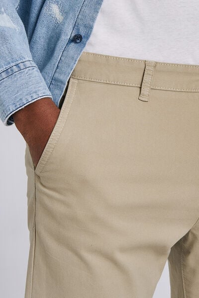 Pantalon chino droit canvas
