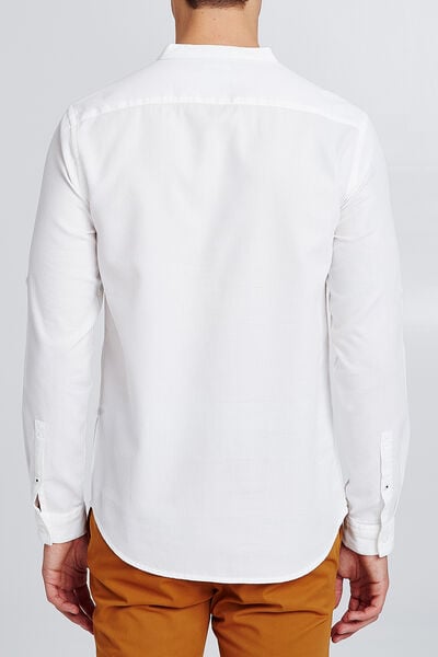 Chemise regular col officier coton