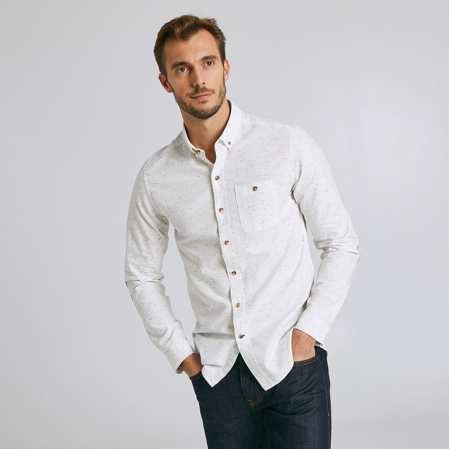 Chemise Slim à coudières