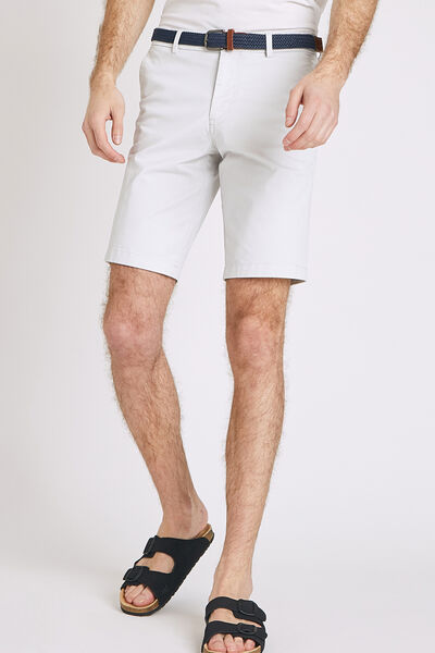 Bermuda chino uni avec ceinture