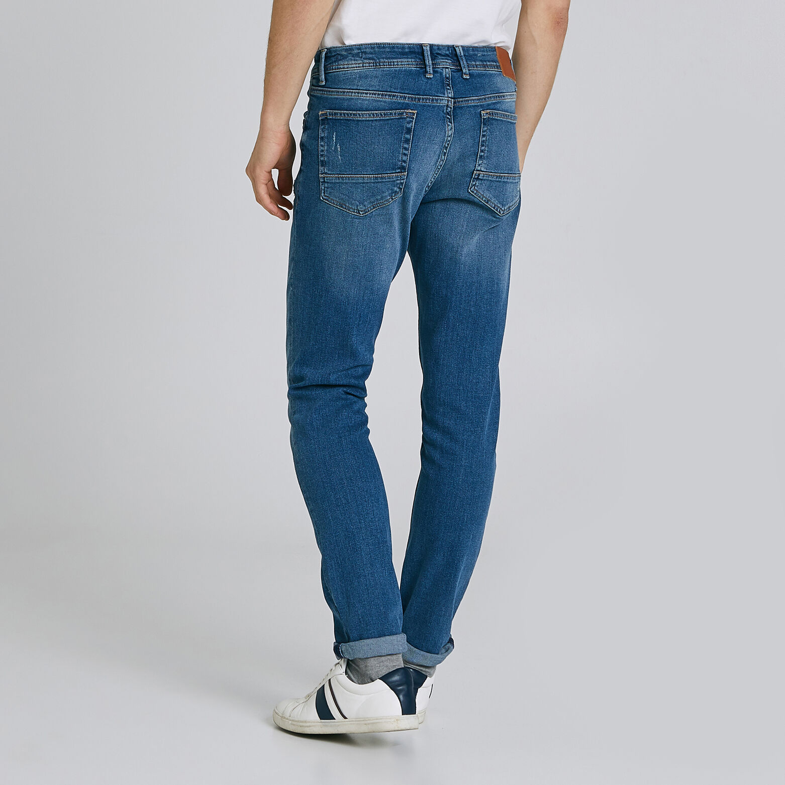 Jean slim Tom effet destroy