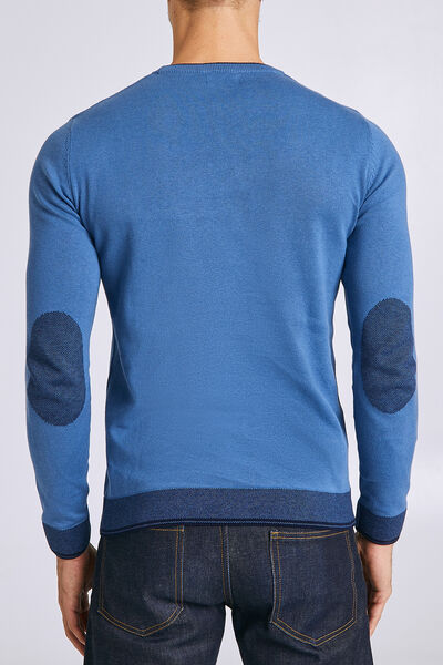 Pull col rond jeu de points