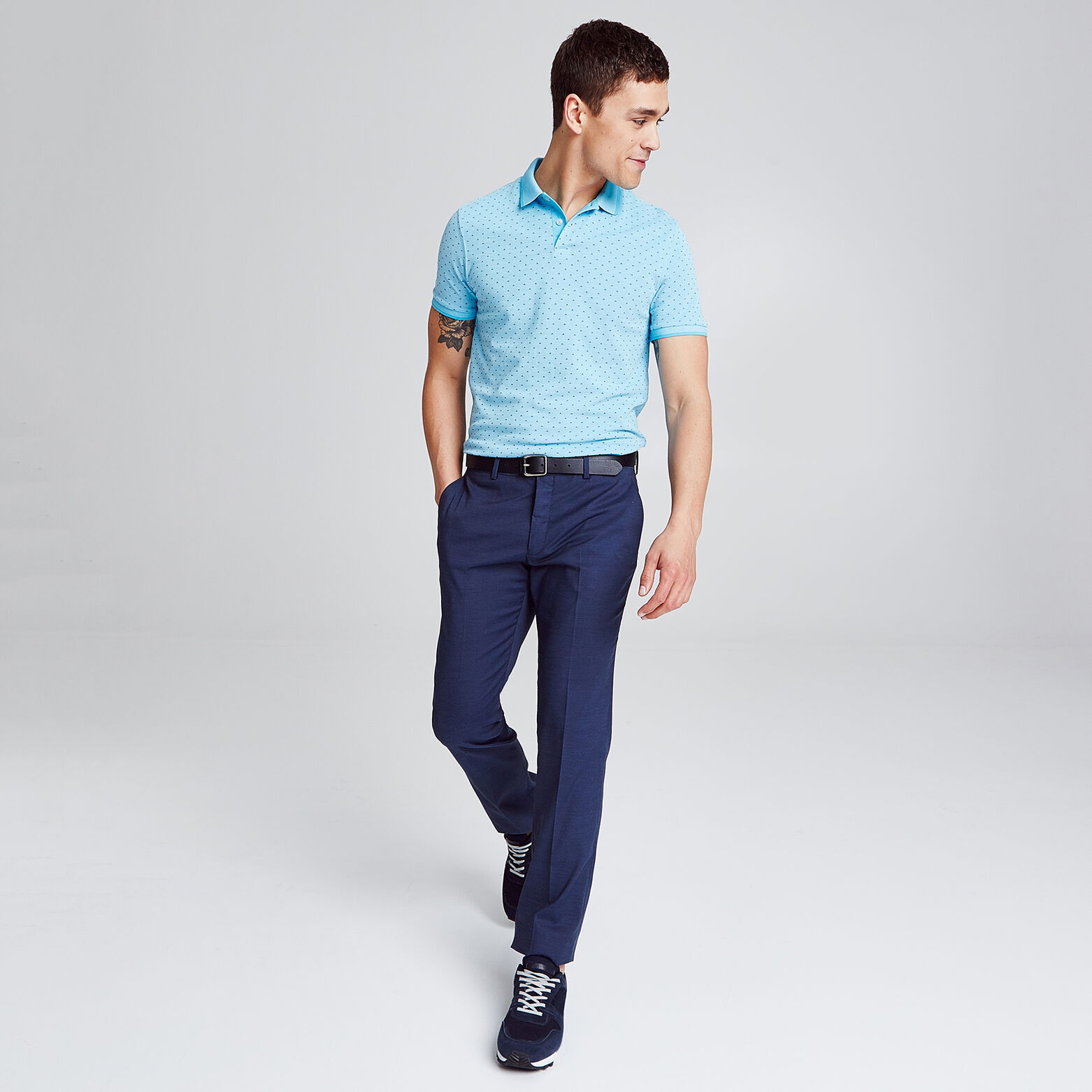 Polo en matière piquée