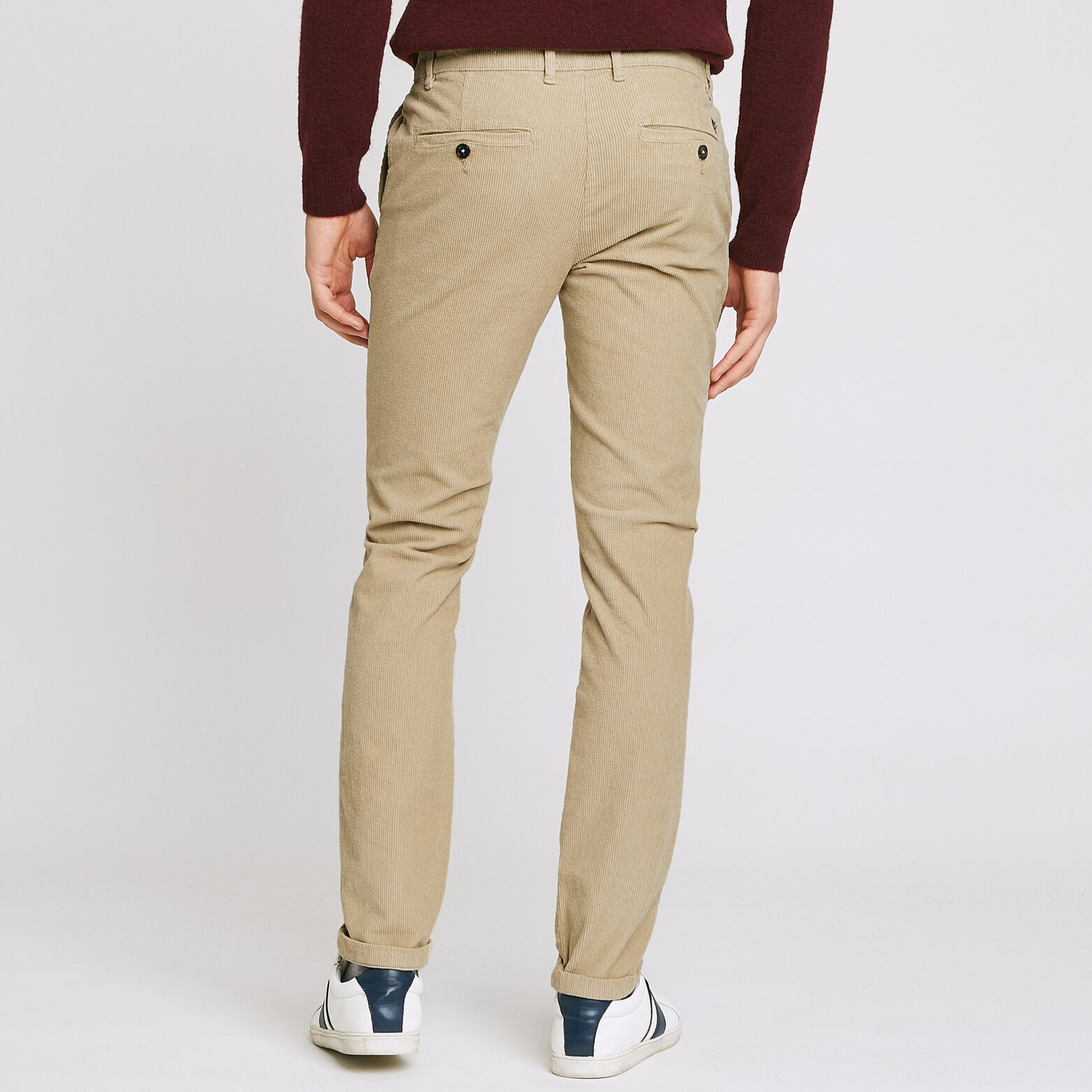 Chino coupe slim en velours