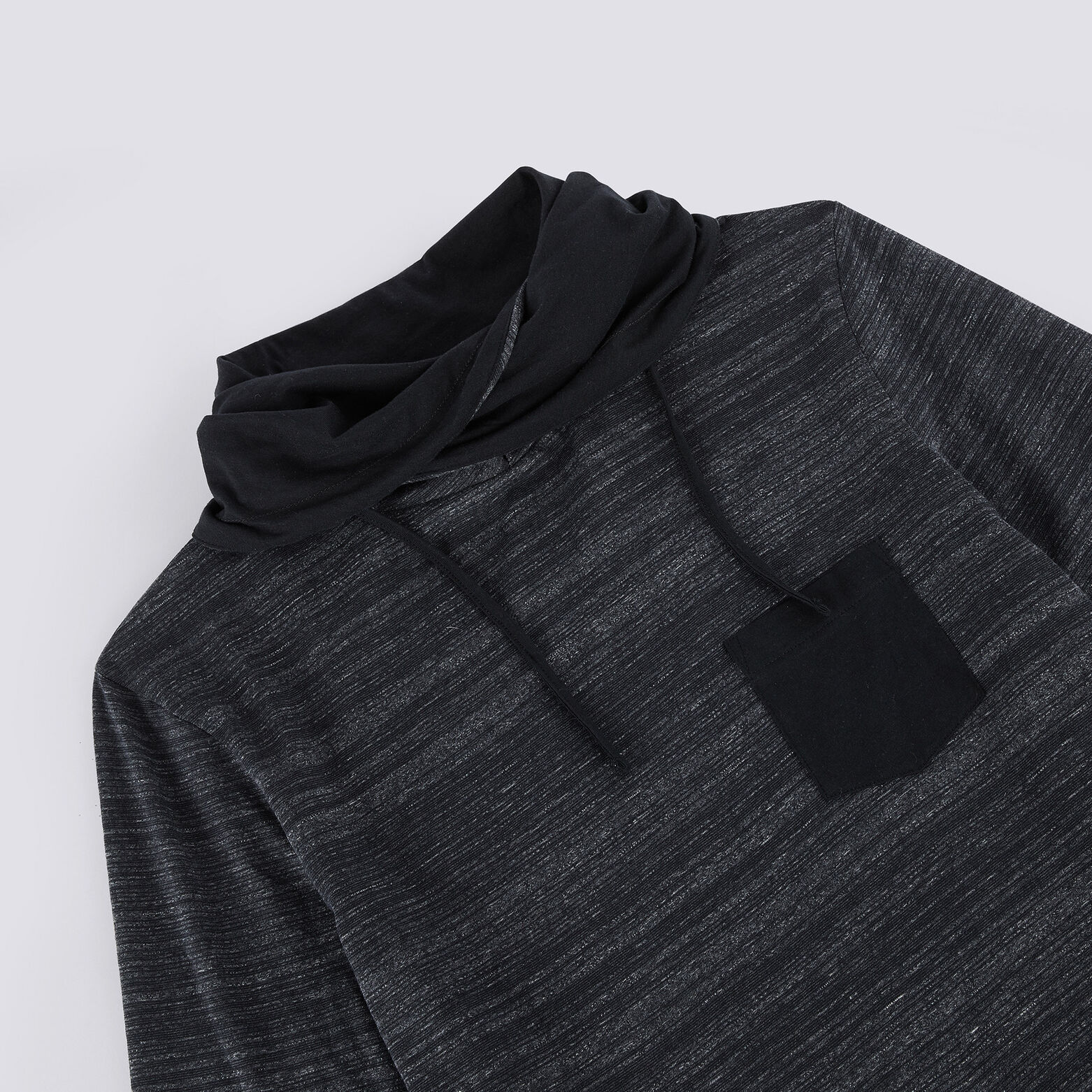 Tee shirt col snood chiné