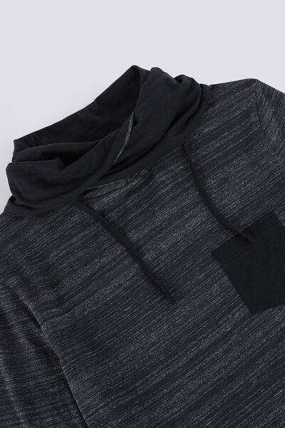 Tee shirt col snood chiné