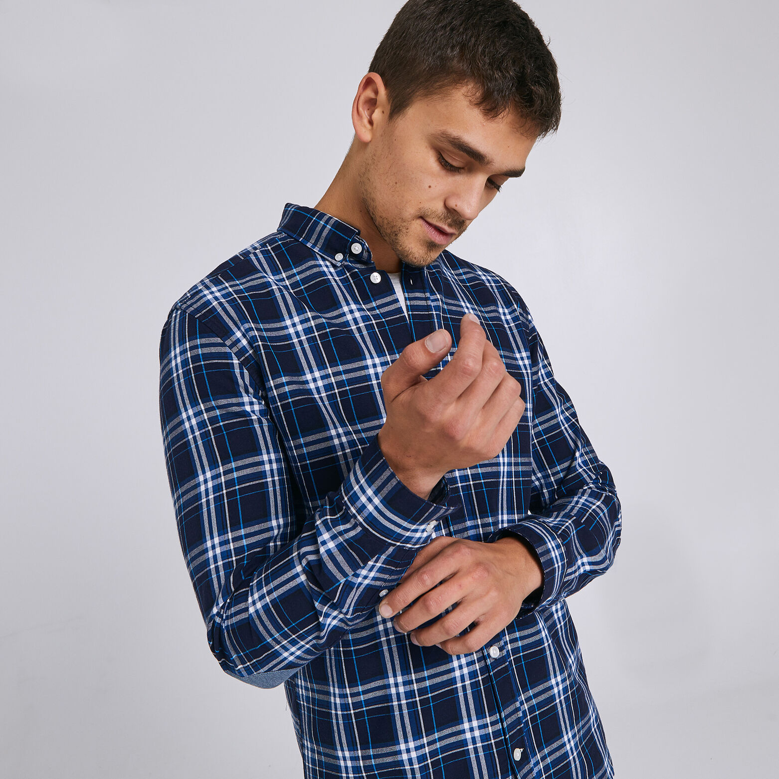 Chemise regular à carreaux