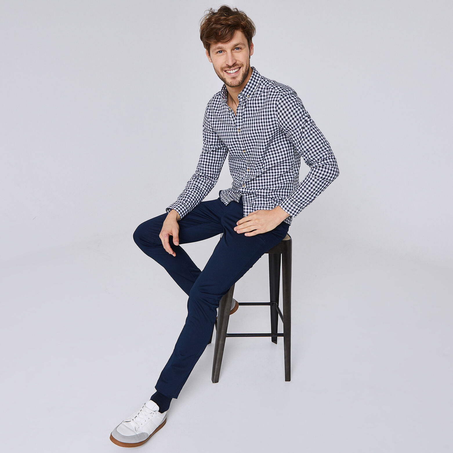 Chemise à carreaux coupe slim