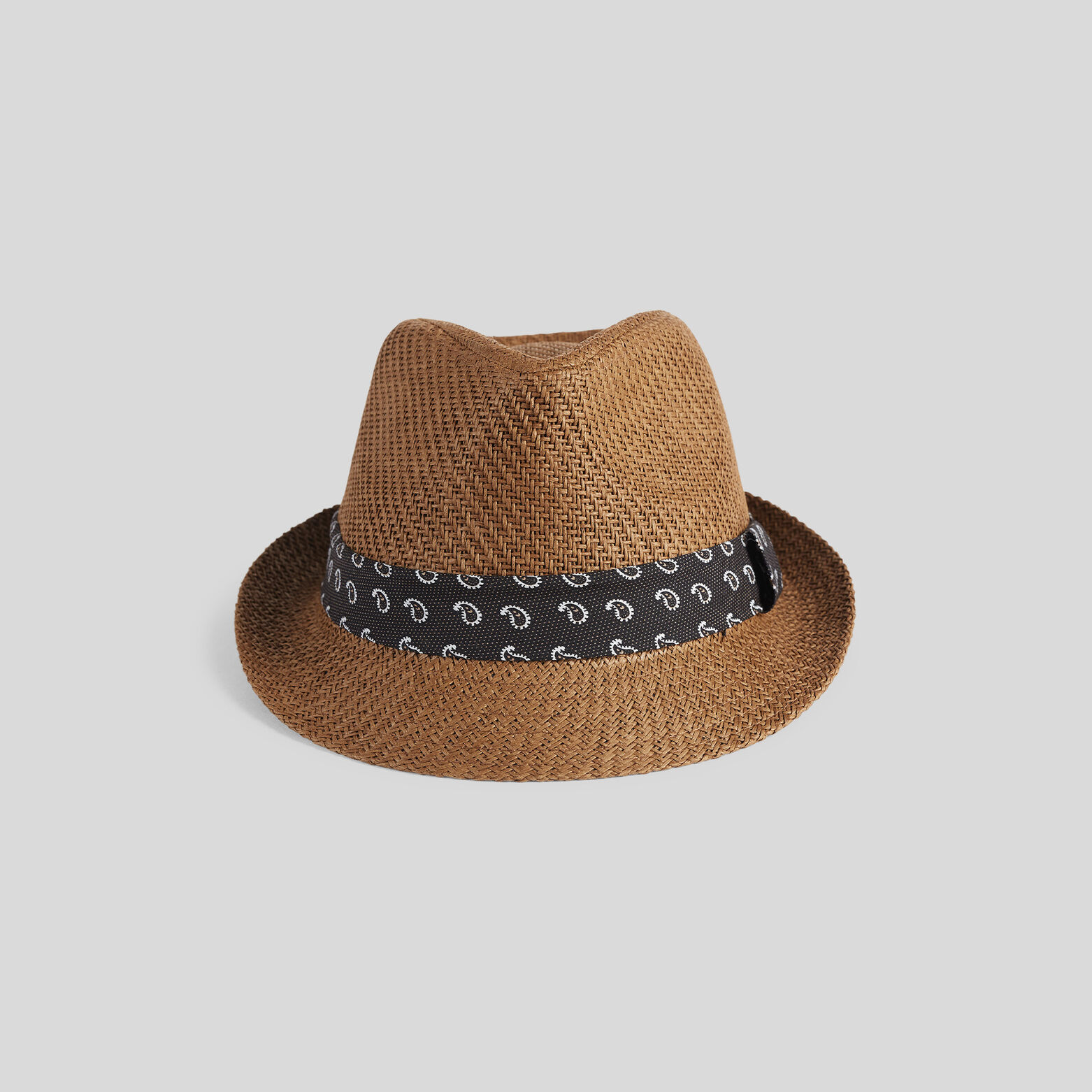 Chapeau de paille ruban imprimé