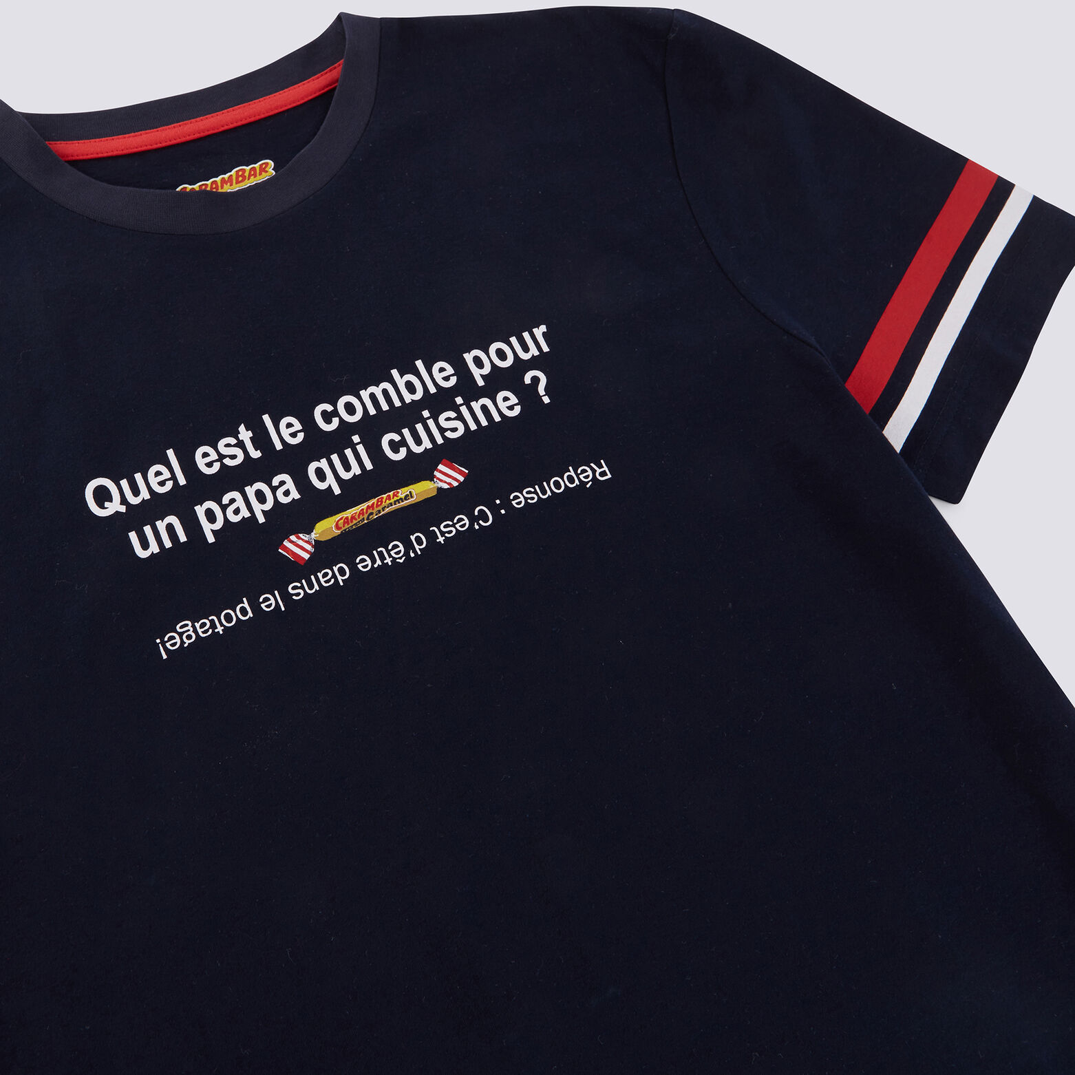 Tee shirt col rond CARAMBAR PAPA QUI CUISINE