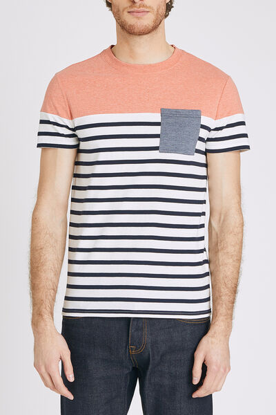 Tee shirt marinière colorblock