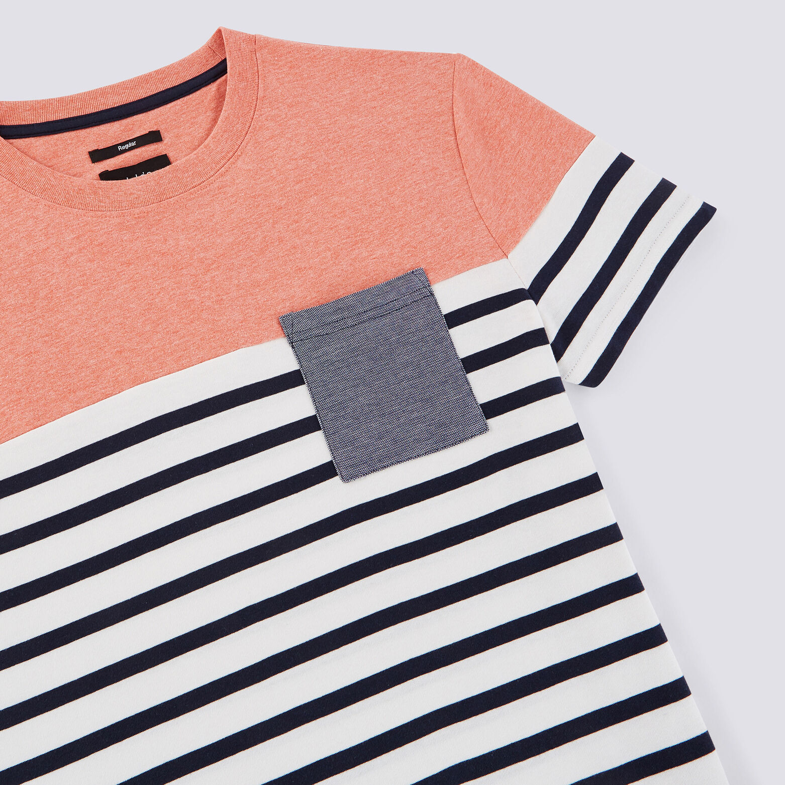 Tee shirt marinière colorblock